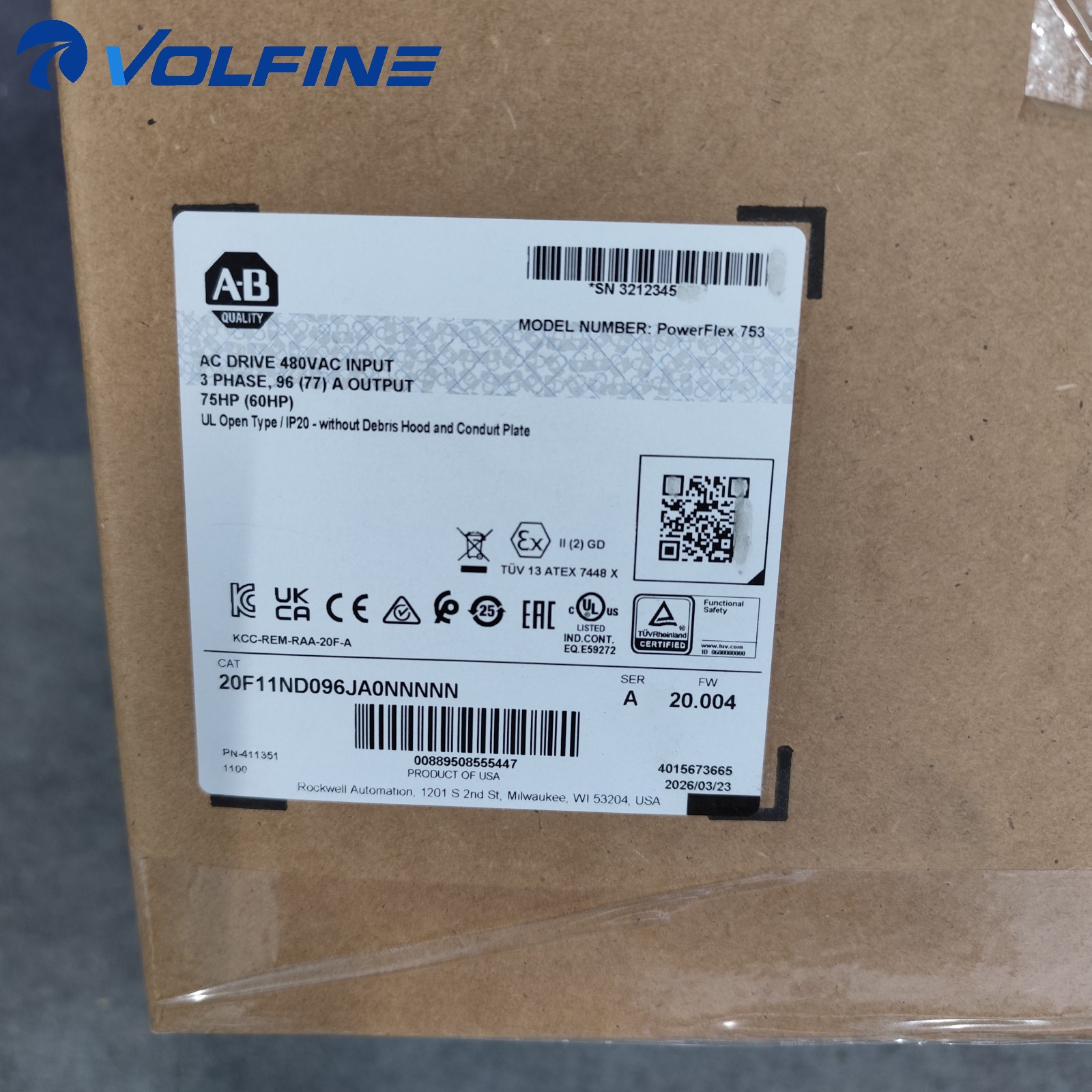Danfoss 20F11ND096JA0NNNNN VLT FC AC drive - Image 5