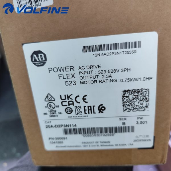 Allen-Bradley 25A-D2P3N114 PowerFlex 525 AC drive