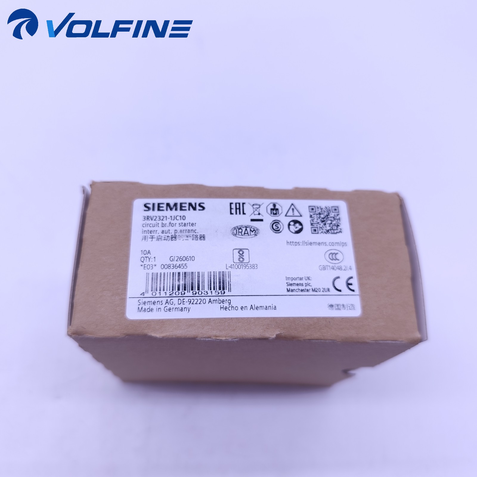 Siemens 3RV2321-1JC10 SIRIUS / SENTRON protection