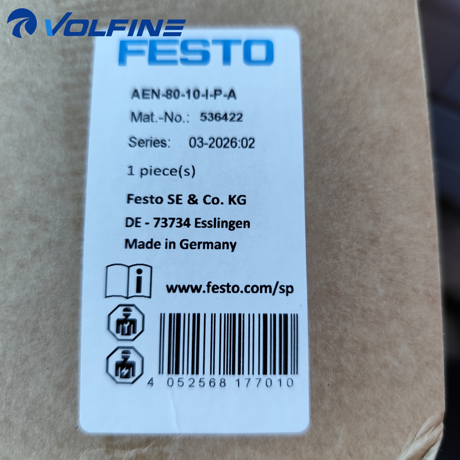 Festo AEN-80-10-I-P-A Electric actuator - Image 2
