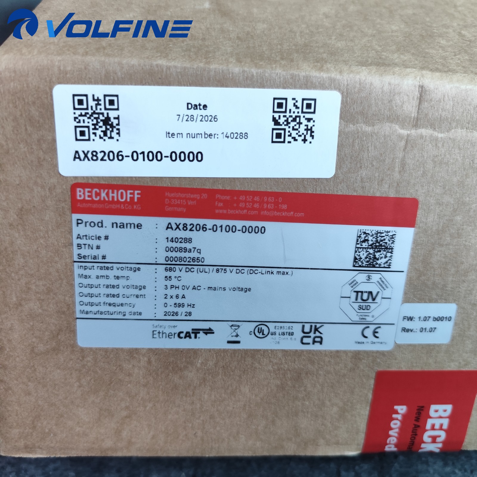 Beckhoff AX8206-0100-0000 TwinCAT servo drive TwinCAT AX - Image 5