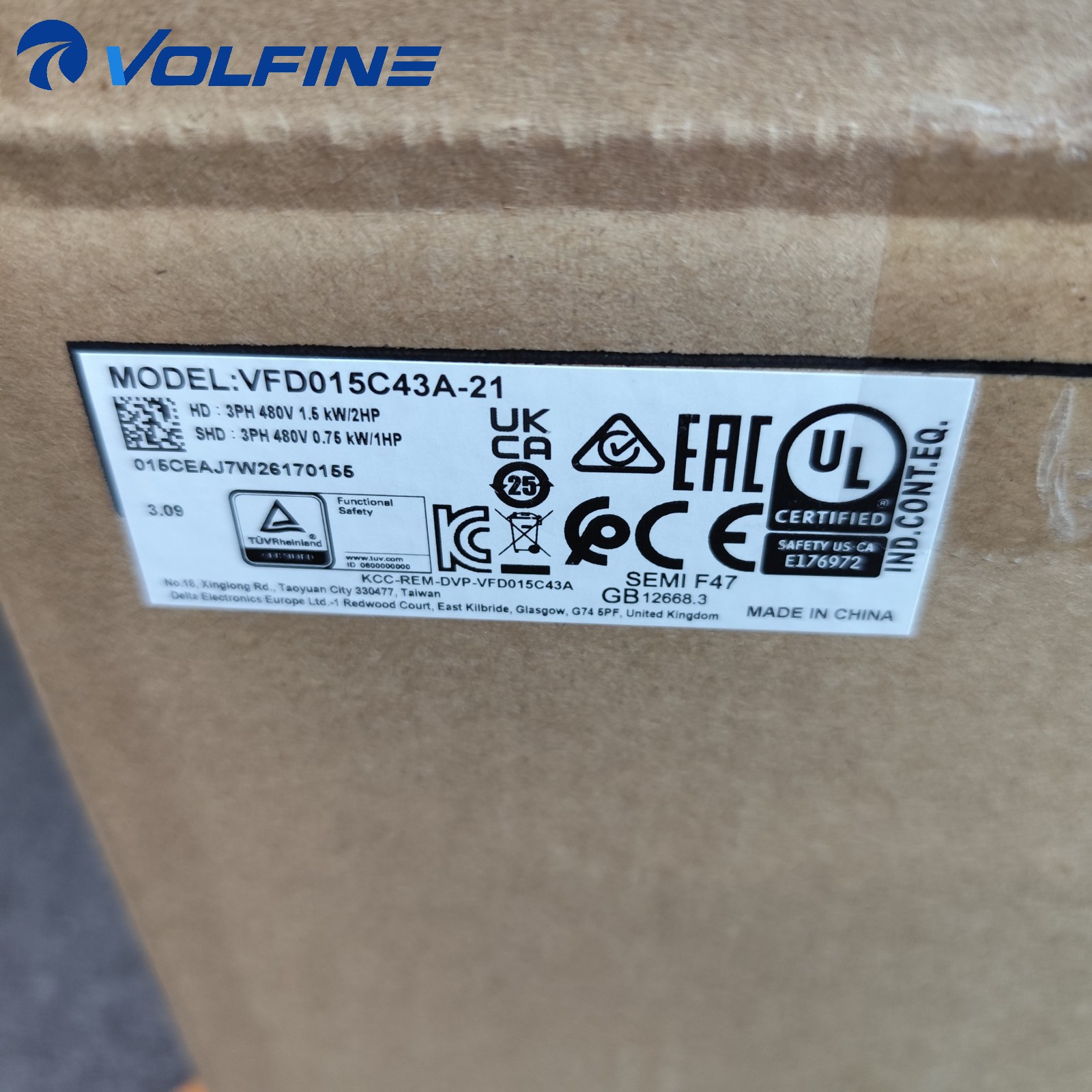 Delta VFD015C43A-21 VFD Drive