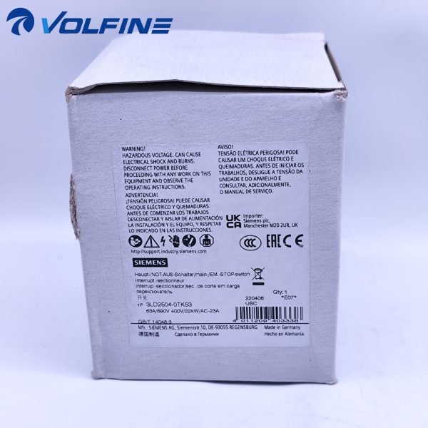 Siemens 3LD2504-0TK53 Switch-disconnector SIRIUS / SENTRON