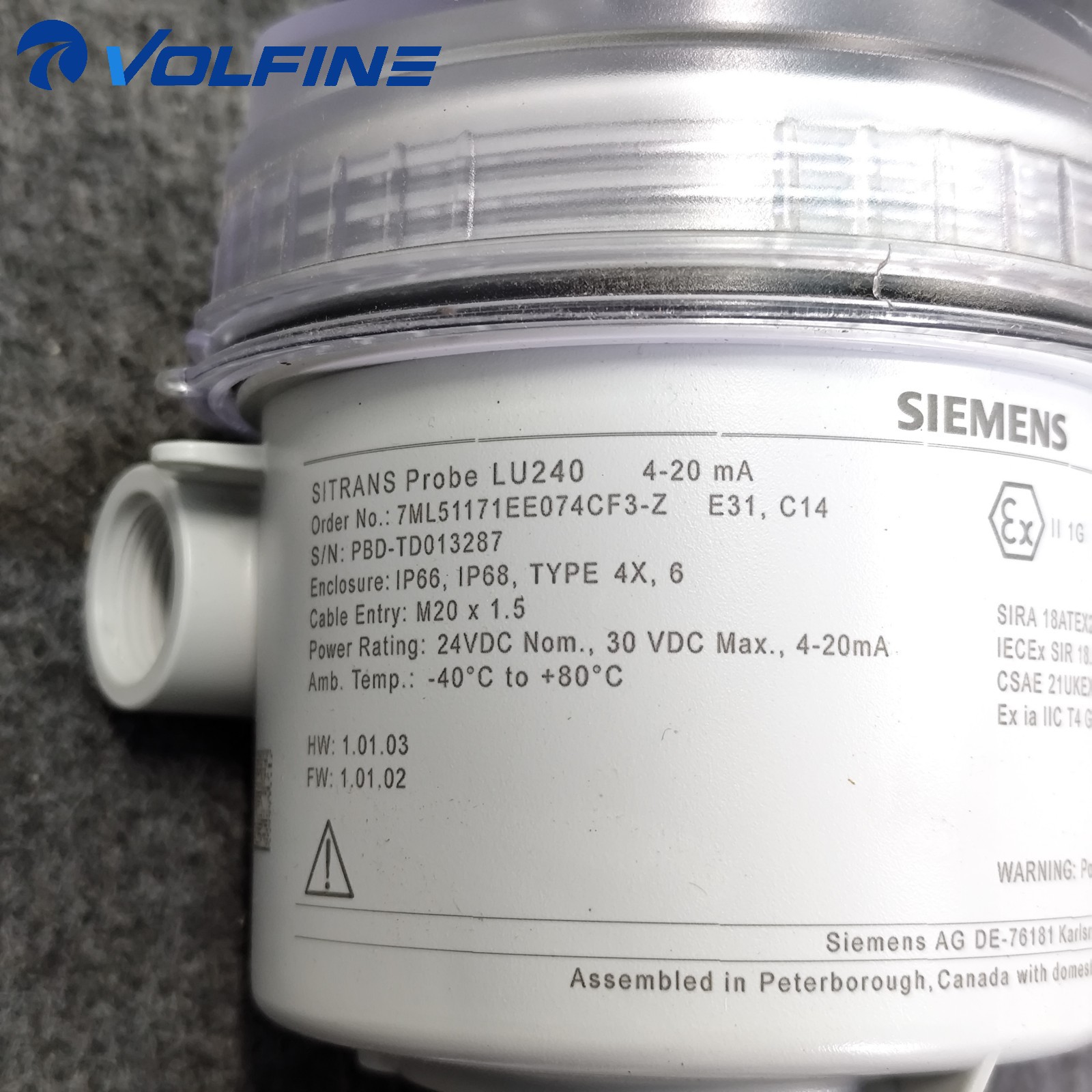 Siemens 7ML5117-1EE07-4CF3-Z Process transmitter SITRANS - Image 2