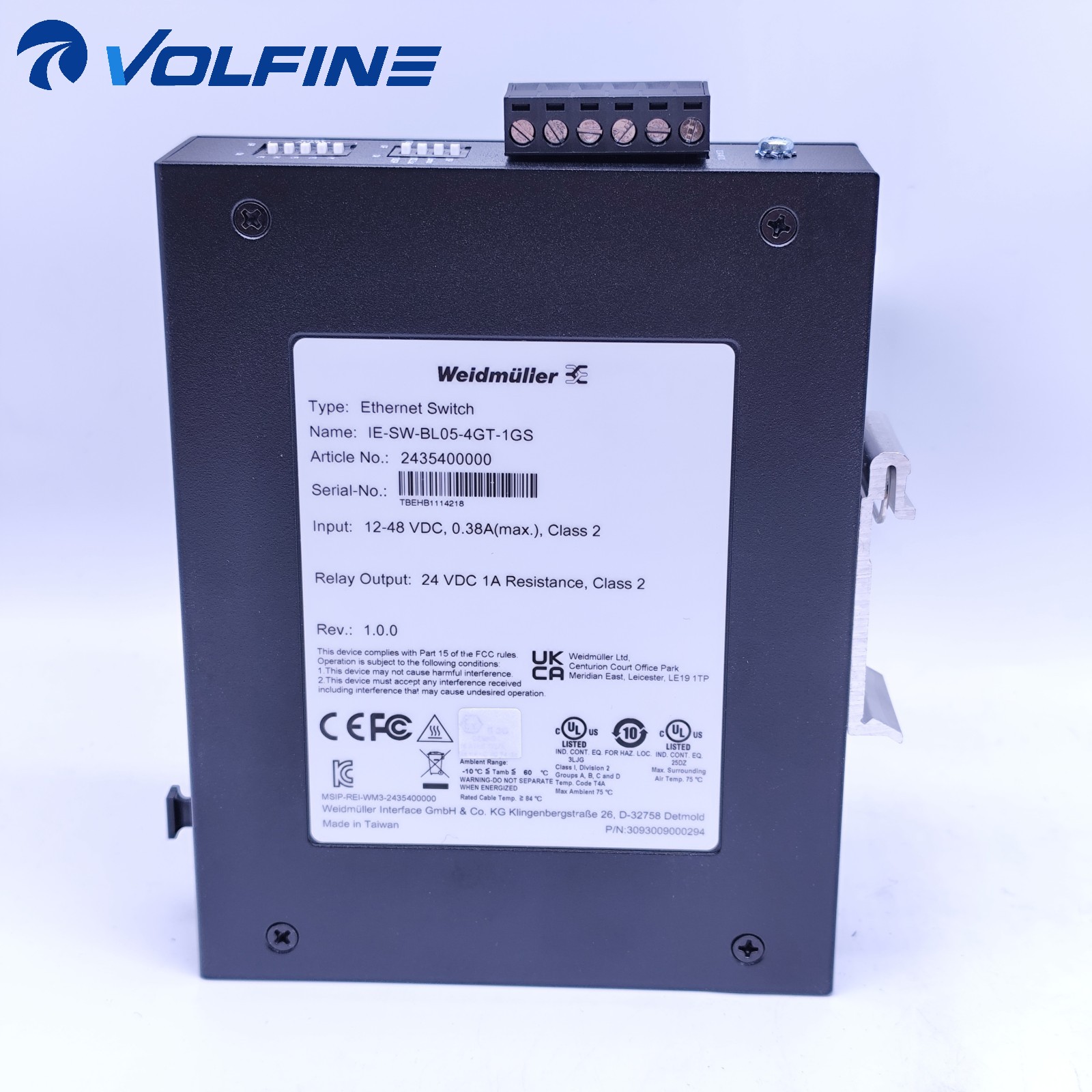 Weidmüller IE-SW-BL05-4GT-1GS Ethernet switch - Image 2