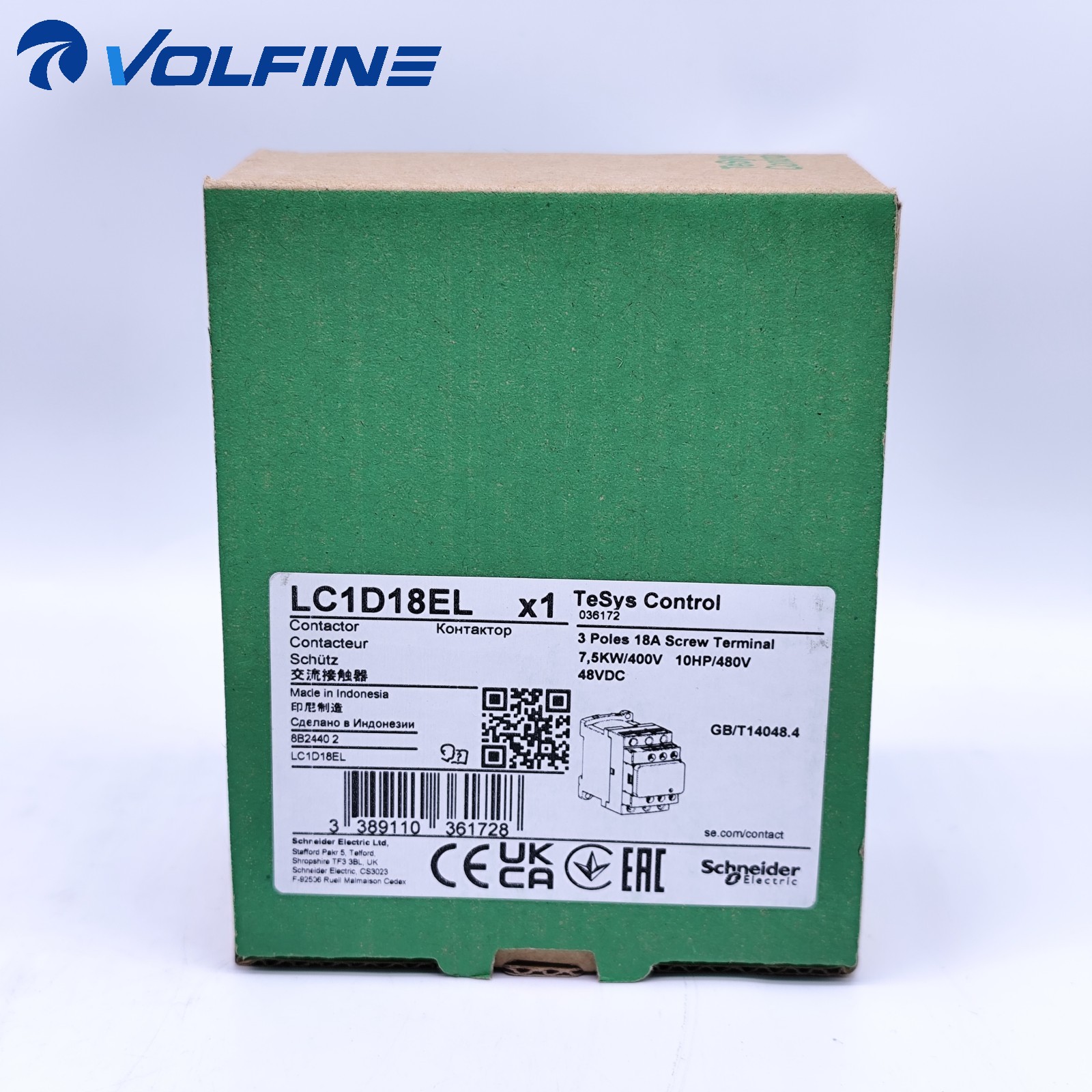 Schneider LC1D18EL TeSys contactor / control