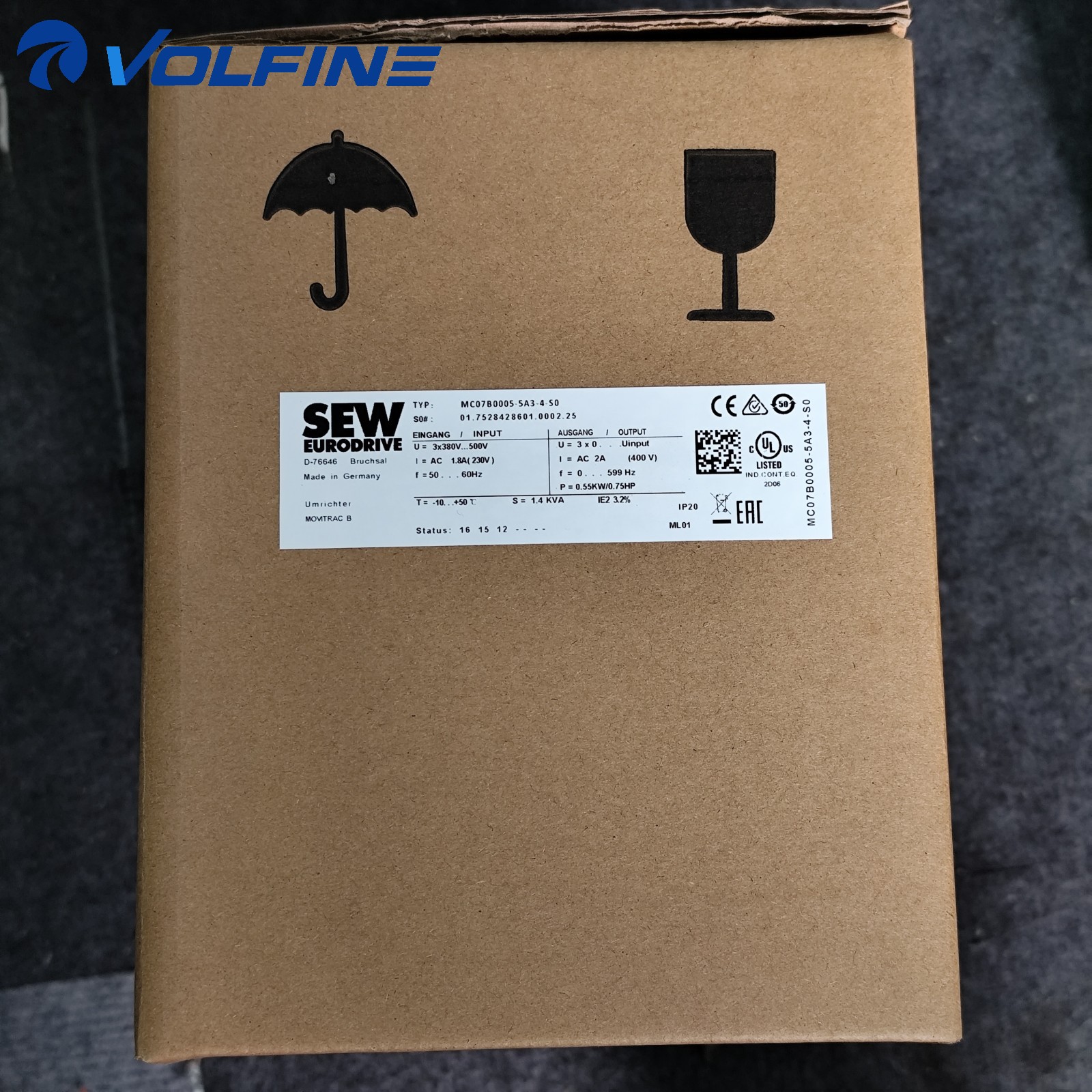 SEW-EURODRIVE MC07B0005-5A3-4-S0 Inverter MOVITRAC / MOVIDRIVE
