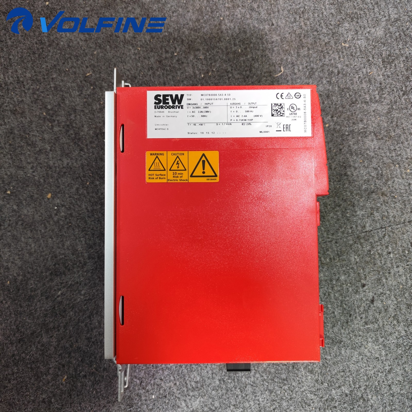 SEW-EURODRIVE MC07B0008-5A3-4-S0 Inverter MOVITRAC / MOVIDRIVE - Image 3