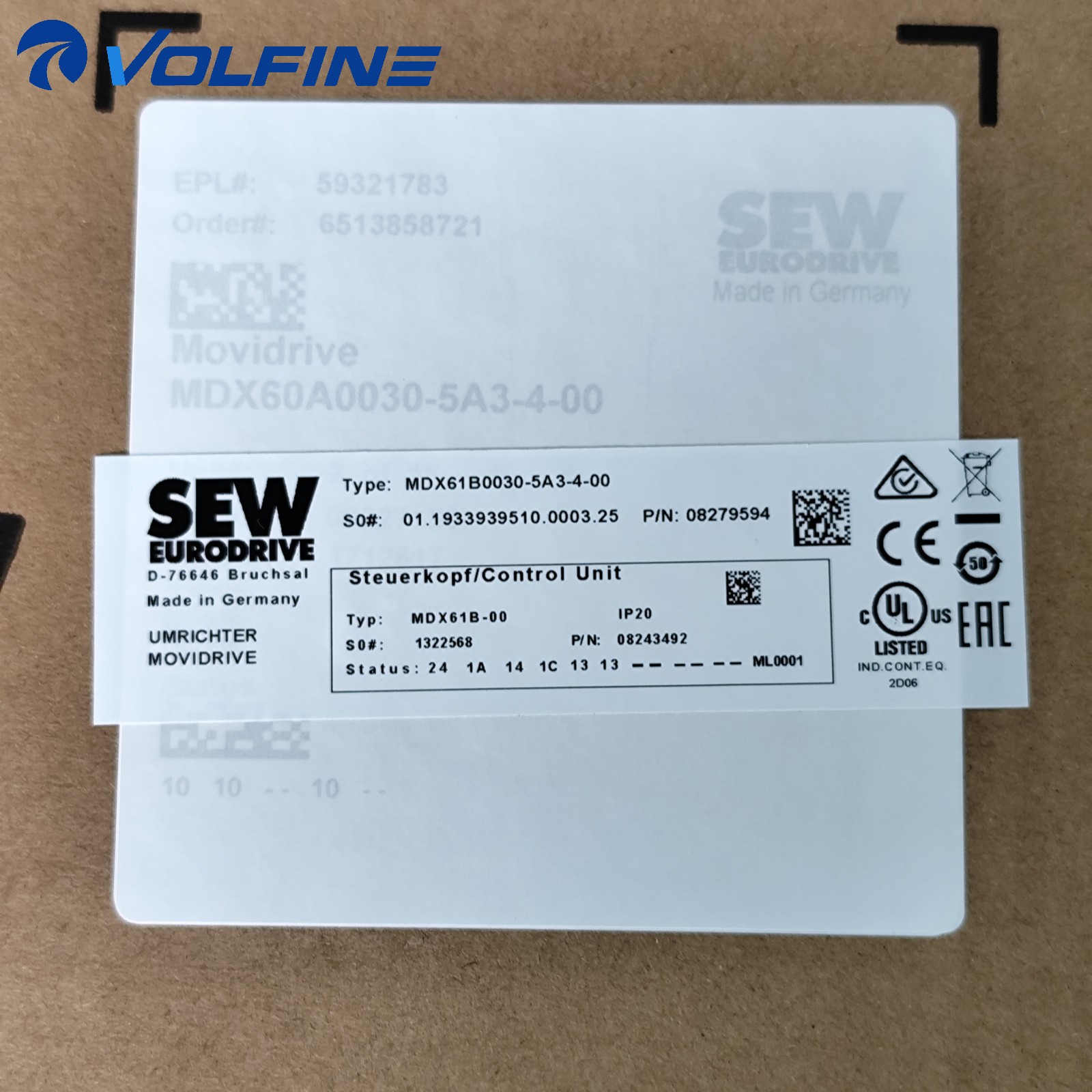 SEW-EURODRIVE MDX61B0030-5A3-4-00 Inverter MOVITRAC / MOVIDRIVE